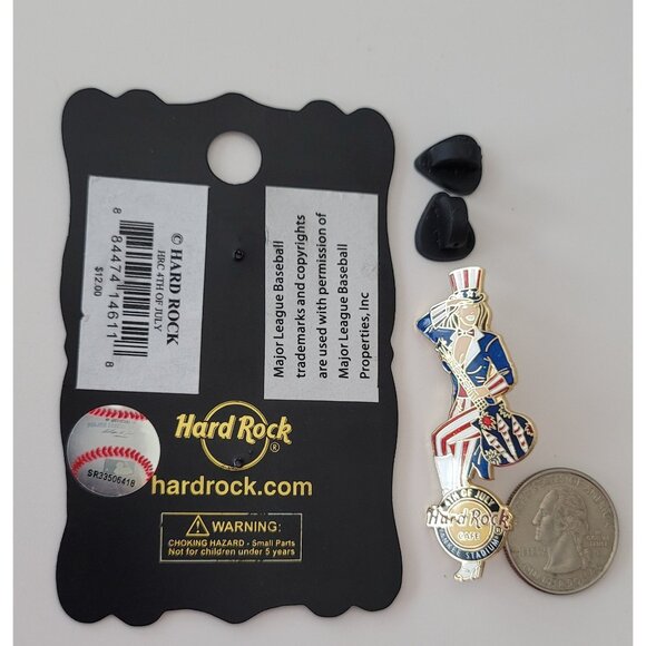 Hard Rock Cafe 2010 4TH OF JULY Yankee Stadium Pin, Error E696 - Picture 7 of 8